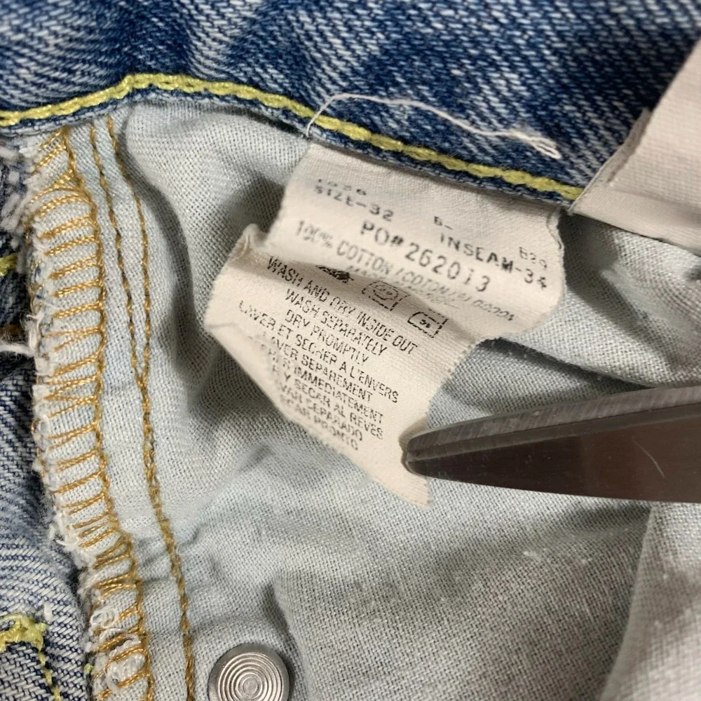 Vintage Tommy Hilfiger Jeans Mens 32x34 Fits‎ 30x32 Blue Denim Faded Distressed